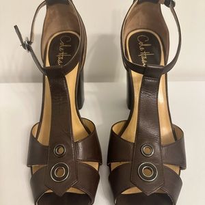 Cole Haan Woman’s Brown Leather Heels-Size 8